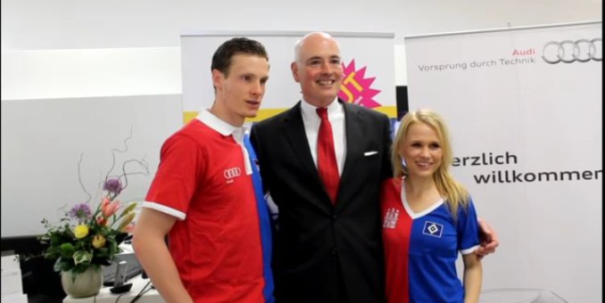 CHARITY: „Der Hamburger Weg“ – Coaching und Rollenspiele mit HSV-Star Marcell Jansen und Nova Meierhenrich bei Audi Willy Tiedtke more…